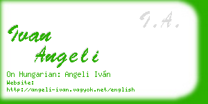ivan angeli business card
