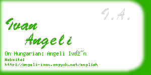 ivan angeli business card